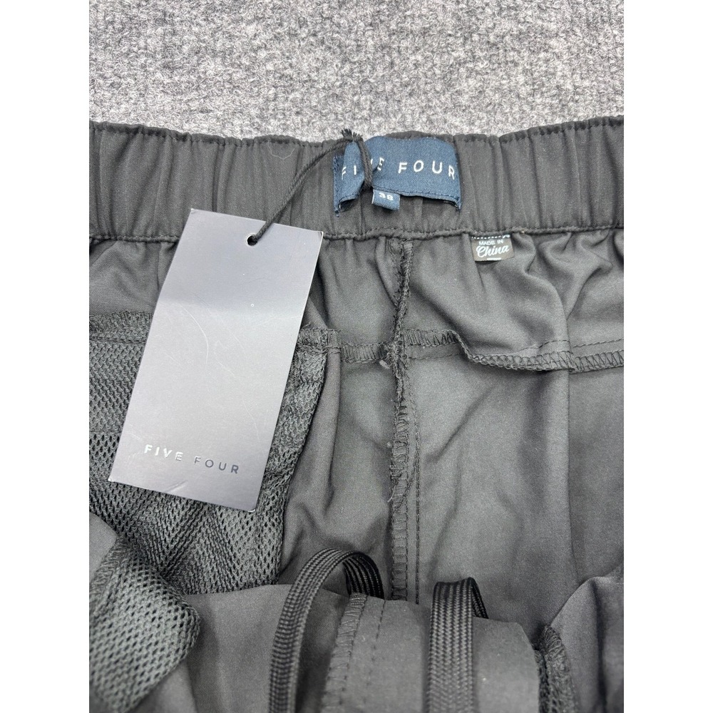 Five Four Mens Black Athletic Performance Shorts Size 38 NWT Zipper Pockets - Picture 4 of 5